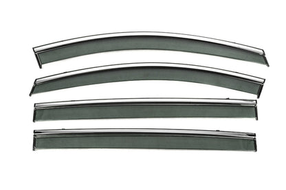 Window Deflectors with Chrome Trim Niken Luxury (4 pcs) for Volkswagen Sharan 2010-2023 - image 1