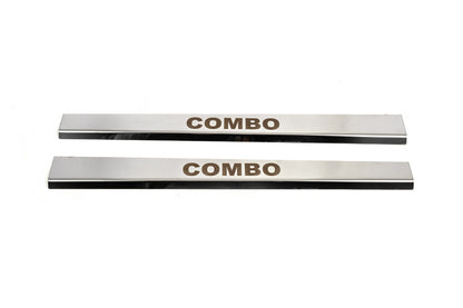 Carmos Stainless Steel Door Sill Protectors (2 pcs) for Opel Combo 2002-2012 - image 1