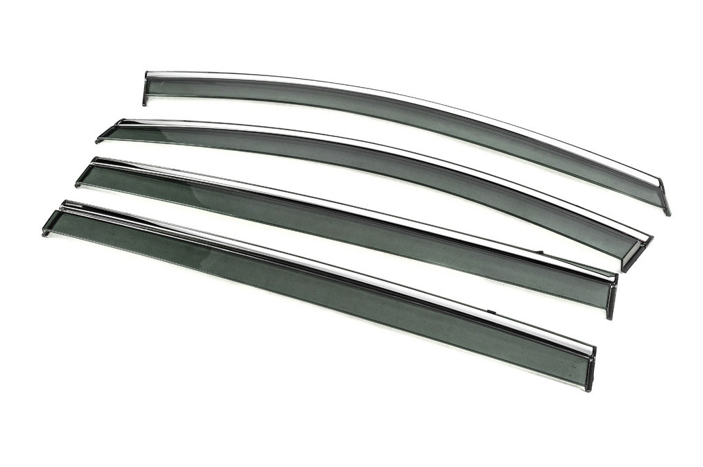 Window Deflectors with Chrome Trim Niken Luxury (4 pcs) for Volkswagen Sharan 2010-2023 - image 2