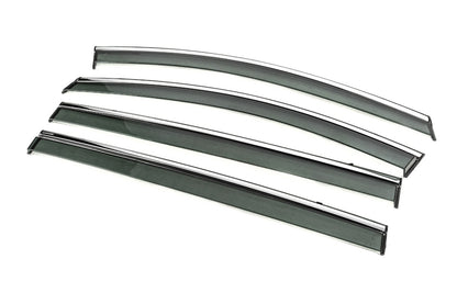 Window Deflectors with Chrome Trim Niken Luxury (4 pcs) for Volkswagen Sharan 2010-2023 - image 2