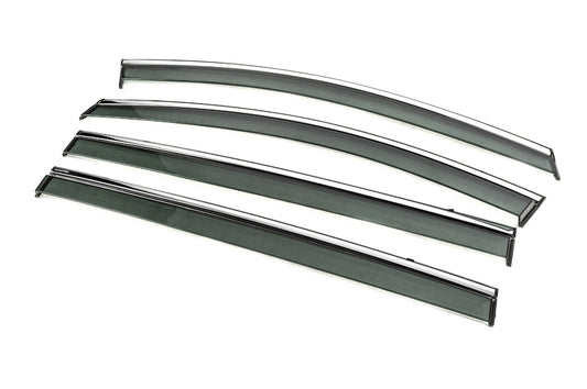 Window Deflectors with Chrome Trim Niken Luxury (4 pcs) for Volkswagen Sharan 2010-2023 - image 2