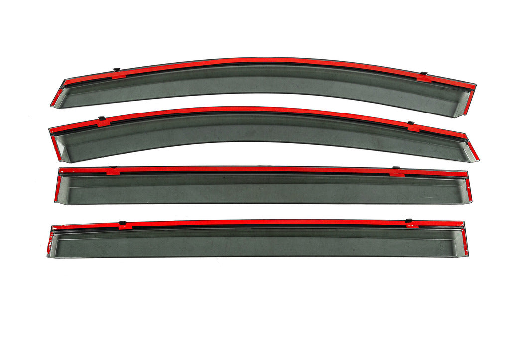 Window Deflectors with Chrome Trim Niken Luxury (4 pcs) for Volkswagen Sharan 2010-2023 - image 3