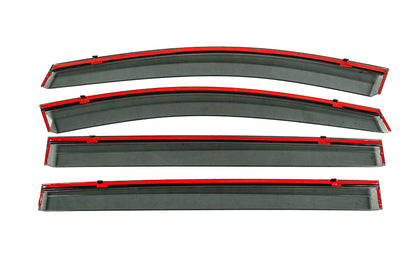 Window Deflectors with Chrome Trim Niken Luxury (4 pcs) for Volkswagen Sharan 2010-2023 - image 3