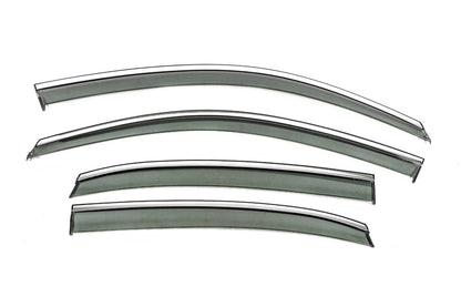 Window Deflectors with Chrome Trim Niken Luxury (USA, 4 pcs) for Volkswagen Passat B7 2012-2015 - image 2