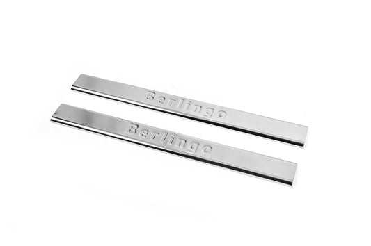Door Sill Protectors Carmos V2 (2 pcs, Stainless Steel) for Citroen Berlingo 1996-2008 - image 2