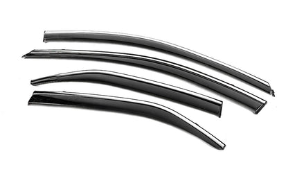 Window Deflectors with Chrome Trim Niken Luxury (2011-2018 EU / 2011-2014 USA, 4 pcs) for Toyota Camry 2011-2018 - image 2