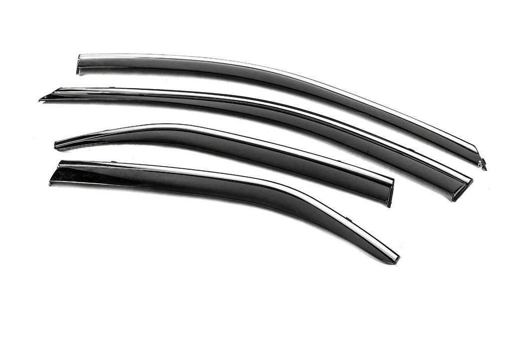 Window Deflectors with Chrome Trim Niken Luxury (2011-2018 EU / 2011-2014 USA, 4 pcs) for Toyota Camry 2011-2018 - image 2