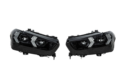 Front Headlights Facelift Black Shadow Line (bumper replacement required) for BMW X5 G05 2019- - image 1