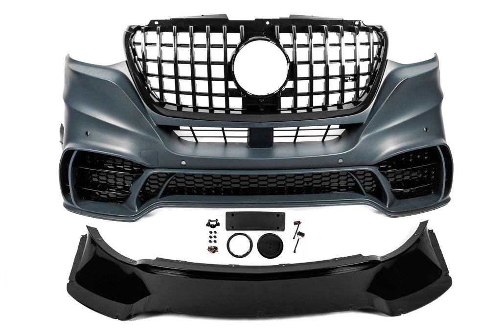 Front bumper with grille V2 (AMG) for Mercedes Sprinter W907/W910 2018↗ - Reelken Auto