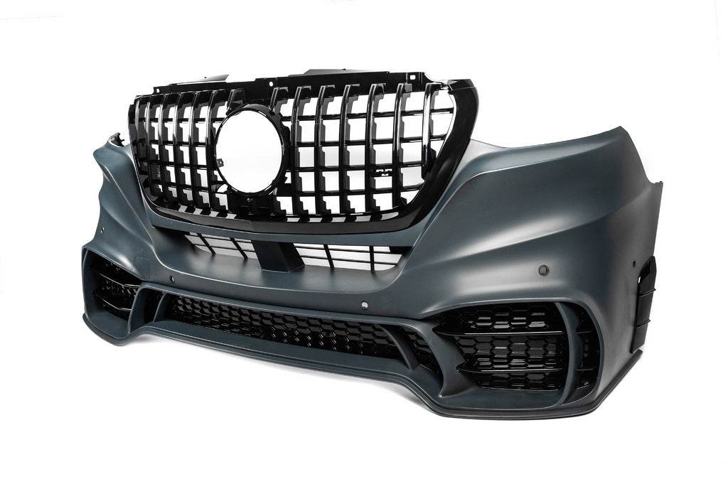 Front bumper with grille V2 (AMG) for Mercedes Sprinter W907/W910 2018↗ - Reelken Auto
