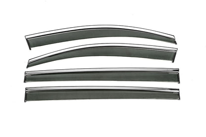 Window Deflectors with Chrome Trim Niken Luxury (4 pcs) for Volkswagen Touran 2015- - image 1