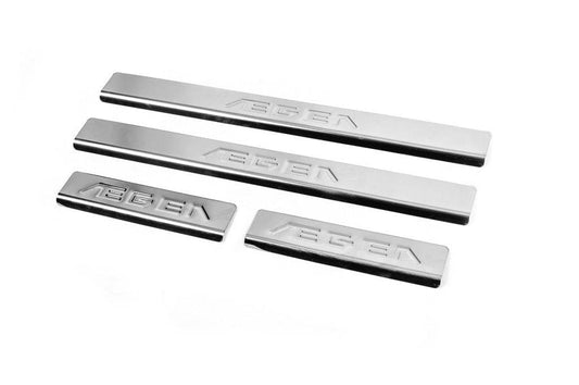 Door sill plates Carmos V2 Aegea (4 pcs., stainless steel) for Fiat Tipo 2016↗ year - Reelken Auto