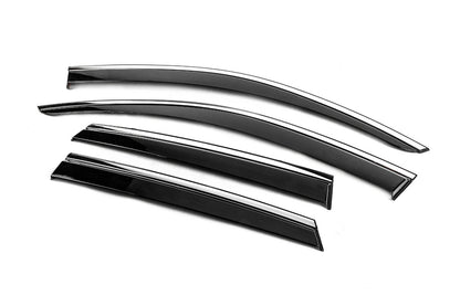 Window Deflectors with Chrome Trim Niken Luxury (4 pcs) for Volkswagen Touareg 2018- - image 2