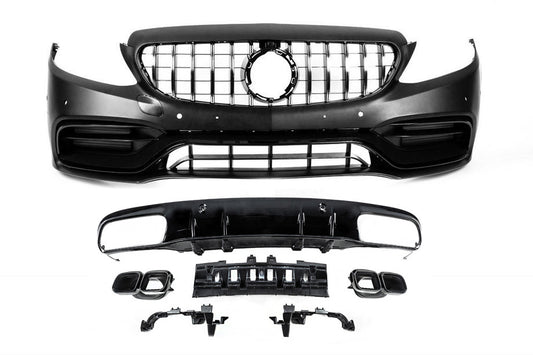 Body kit with diffuser for Coupe (AMG C63-design 2018-2021) for Mercedes C-сlass W205 2014-2021 - image 1