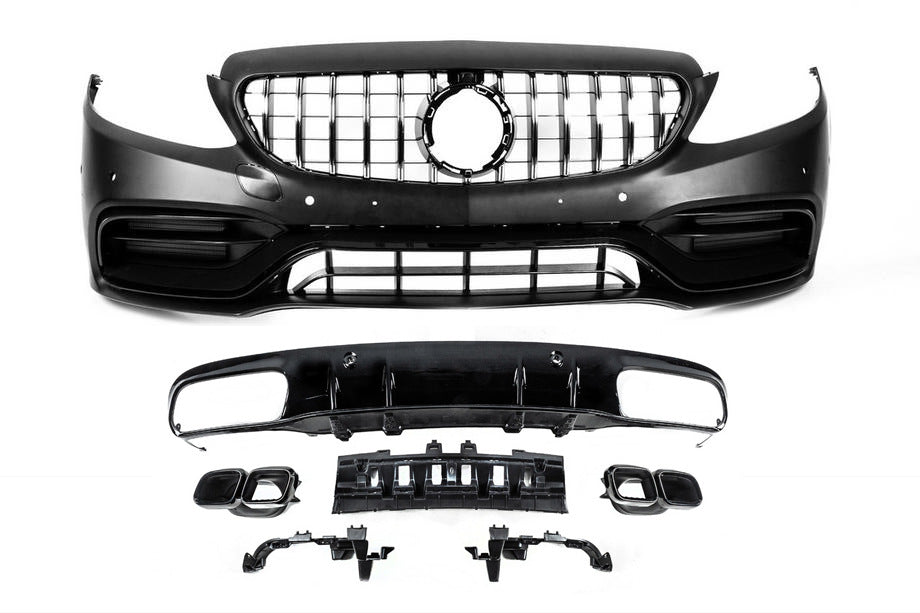 Body kit with diffuser for Coupe (AMG C63-design 2018-2021) for Mercedes C-сlass W205 2014-2021 - image 1