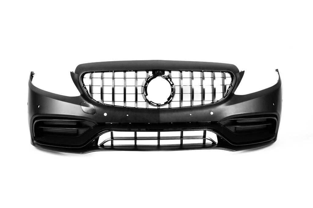Front bumper assembly (AMG C63-design 2018-2021) for Mercedes C-сlass W205 2014-2021 - image 3
