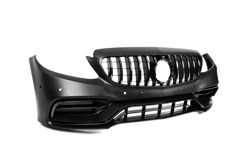 Front bumper assembly (AMG C63-design 2018-2021) for Mercedes C-сlass W205 2014-2021 - image 5