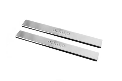 Door Sill Protectors Carmos V2 (2 pcs, Stainless Steel) for Fiat Doblo II 2010-2022 - image 1