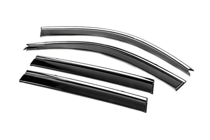 Window Deflectors with Chrome Trim Niken Luxury (4 pcs) for Lexus GX470 2002-2009 - image 2