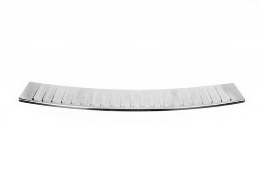 Cover on the rear bumper Carmos V2 with a bend (stainless steel) for Dacia Duster 2008-2018 - Reelken Auto