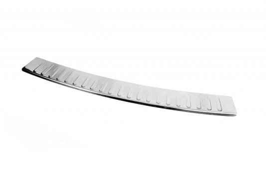 Cover on the rear bumper Carmos V2 with a bend (stainless steel) for Dacia Duster 2008-2018 - Reelken Auto