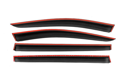 Window Deflectors with Chrome Trim Niken Luxury (4 pcs) for Renault Sandero 2013-2022 - image 3