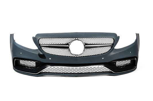 Front bumper assembly (AMG C63-design 2014-2018) for Mercedes C-сlass W205 2014-2021 - image 2