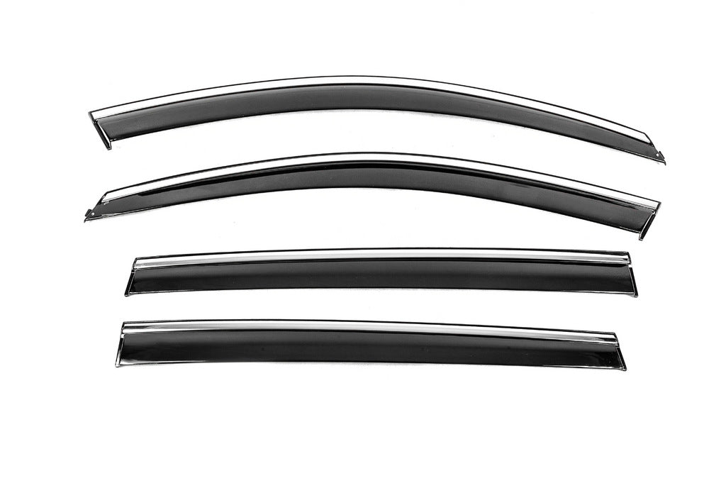 Window Deflectors with Chrome Trim Niken Luxury (SW, 4 pcs) for Skoda Octavia III A7 2013-2019 - image 3