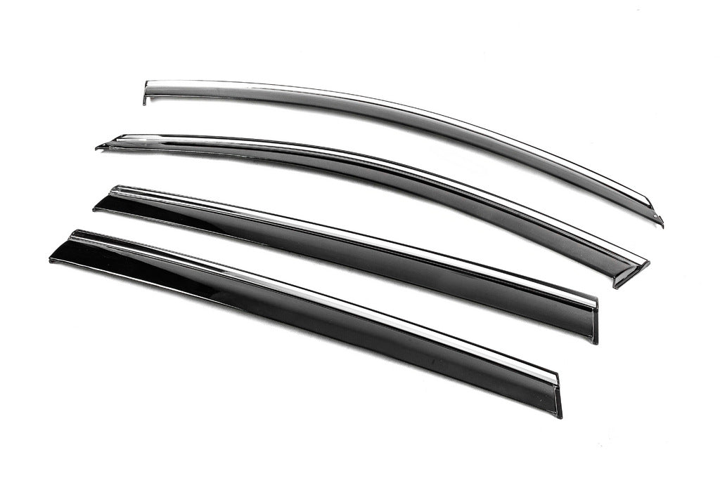 Window Deflectors with Chrome Trim Niken Luxury (SW, 4 pcs) for Skoda Octavia III A7 2013-2019 - image 5