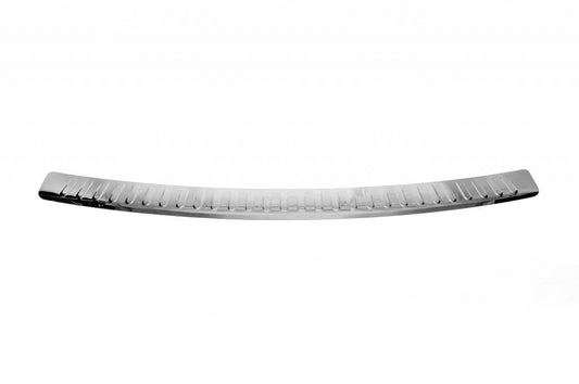 Rear bumper protector with lip (Carmos V2, stainless steel) for Volkswagen Caddy 2004-2010 - image 1