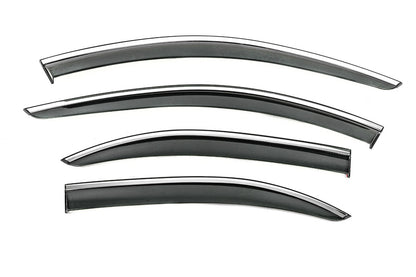 Window Deflectors with Chrome Trim Niken Luxury (4 pcs) for Skoda Rapid 2012-2019 - image 3