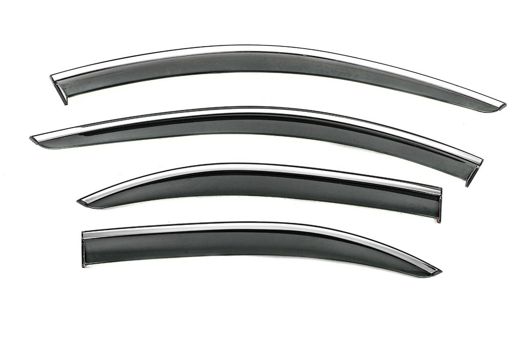 Window Deflectors with Chrome Trim Niken Luxury (4 pcs) for Skoda Rapid 2012-2019 - image 3