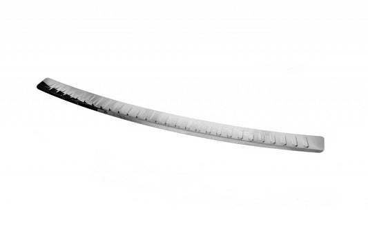Rear bumper protector with lip (Carmos V2, stainless steel) for Volkswagen Caddy 2004-2010 - image 2