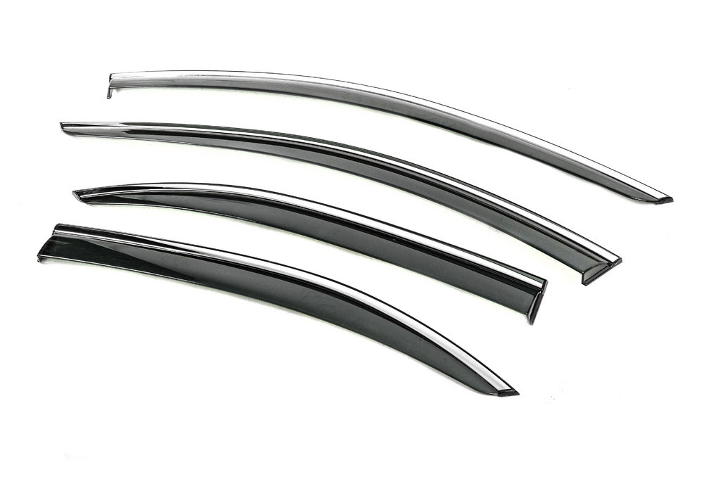Window Deflectors with Chrome Trim Niken Luxury (4 pcs) for Skoda Rapid 2012-2019 - image 4