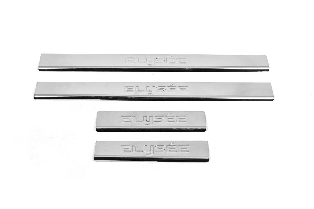 Door Sill Protectors Carmos V2 (4 pcs, Stainless Steel) for Citroen C-Elysee 2013-2022 - image 2