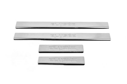 Door Sill Protectors Carmos V2 (4 pcs, Stainless Steel) for Citroen C-Elysee 2013-2022 - image 2