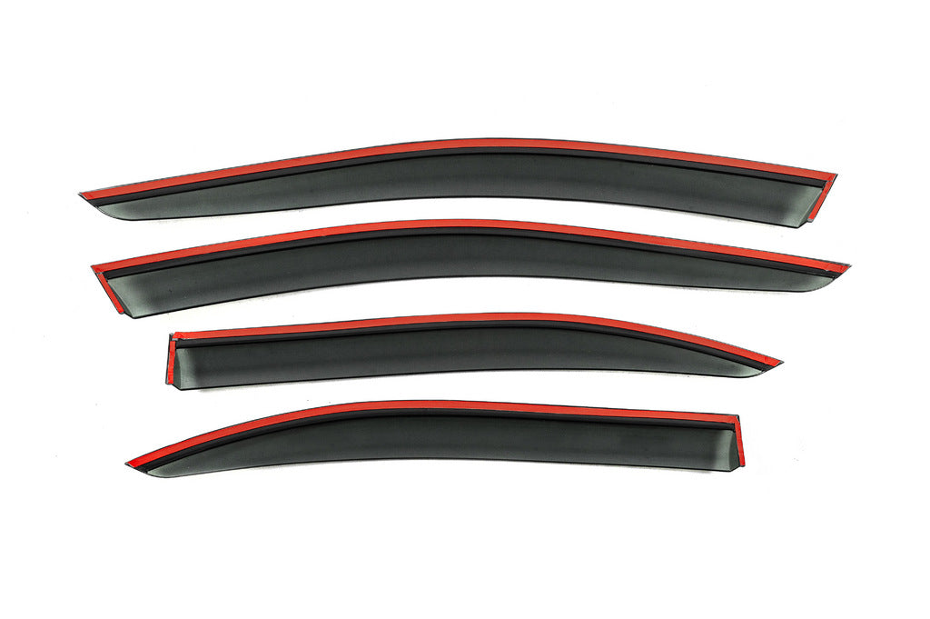 Window Deflectors with Chrome Trim Niken Luxury (4 pcs) for Skoda Rapid 2012-2019 - image 5