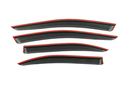 Window Deflectors with Chrome Trim Niken Luxury (4 pcs) for Skoda Rapid 2012-2019 - image 5