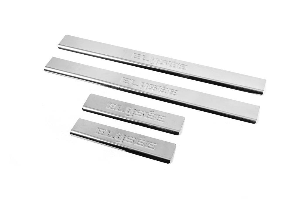 Carmos V2 sill plates (4 pcs., stainless steel) for Citroen C-Elysee - Reelken Auto