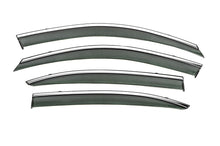 Window Deflectors with Chrome Trim Niken Luxury (SD, 4 pcs) for Skoda Octavia II A5 2010-2013 - image 1