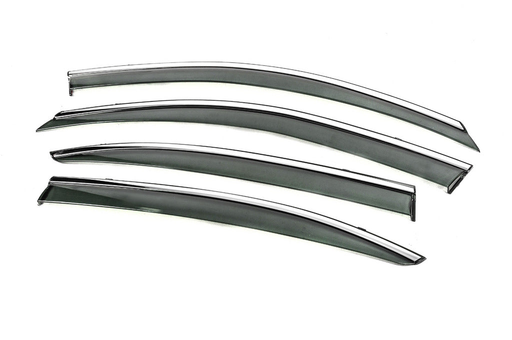 Window Deflectors with Chrome Trim Niken Luxury (SD, 4 pcs) for Skoda Octavia II A5 2006-2010 - image 3