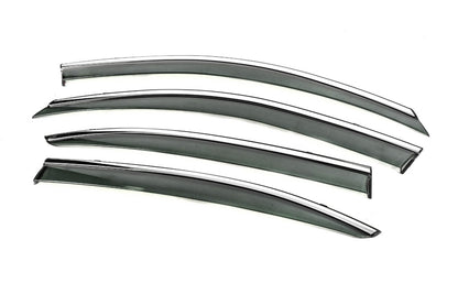 Window Deflectors with Chrome Trim Niken Luxury (SD, 4 pcs) for Skoda Octavia II A5 2006-2010 - image 3