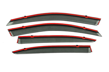 Window Deflectors with Chrome Trim Niken Luxury (SD, 4 pcs) for Skoda Octavia II A5 2010-2013 - image 4