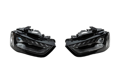 Front Full LED Headlights (2012-2015, Xenon to LED, 2 pcs) for Audi A4 B8 2007-2015 - image 1