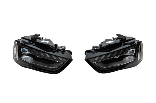 Front Full LED Headlights (2012-2015, Xenon to LED, 2 pcs) for Audi A4 B8 2007-2015 - image 1