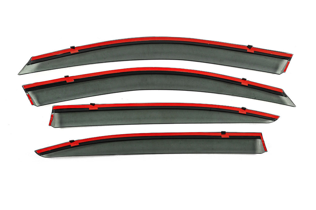 Window Deflectors with Chrome Trim Niken Luxury (SD, 4 pcs) for Skoda Octavia II A5 2006-2010 - image 4