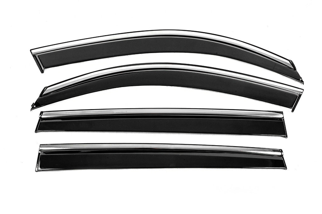 Window Deflectors with Chrome Trim Niken Luxury (4 pcs) for Skoda Kodiaq 2016-2023 - image 1