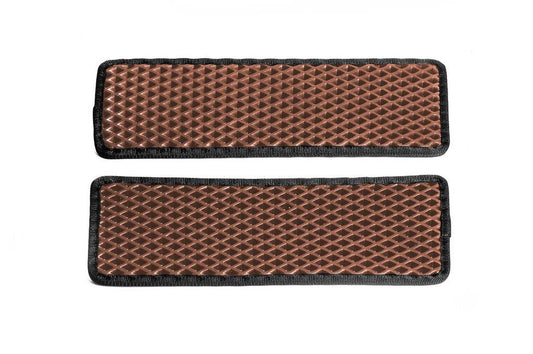 Door sill mats (2 pcs, EVA, Brown) for Renault Master 2011-2023 - Reelken Auto