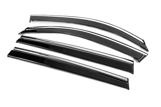 Window Deflectors with Chrome Trim Niken Luxury (4 pcs) for Skoda Kodiaq 2016-2023 - image 2