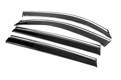 Window Deflectors with Chrome Trim Niken Luxury (4 pcs) for Skoda Kodiaq 2016-2023 - image 2